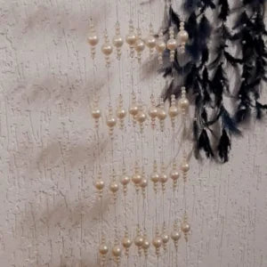Pearl Beaded Curtain – Elegant Hanging Decor for Doorways & Windows