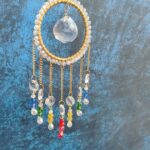 Handcrafted Crystal Suncatcher Ring – Multicolor Beaded Hanging Decor