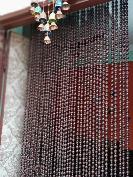 Wooden Beaded Curtain – Handcrafted Door & Window Hanging Decor
