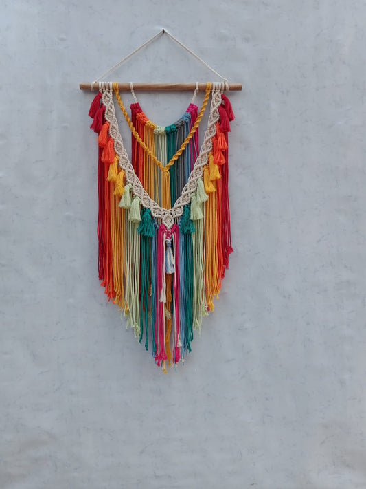 Handcrafted Colorful Macramé Wall Hanging
