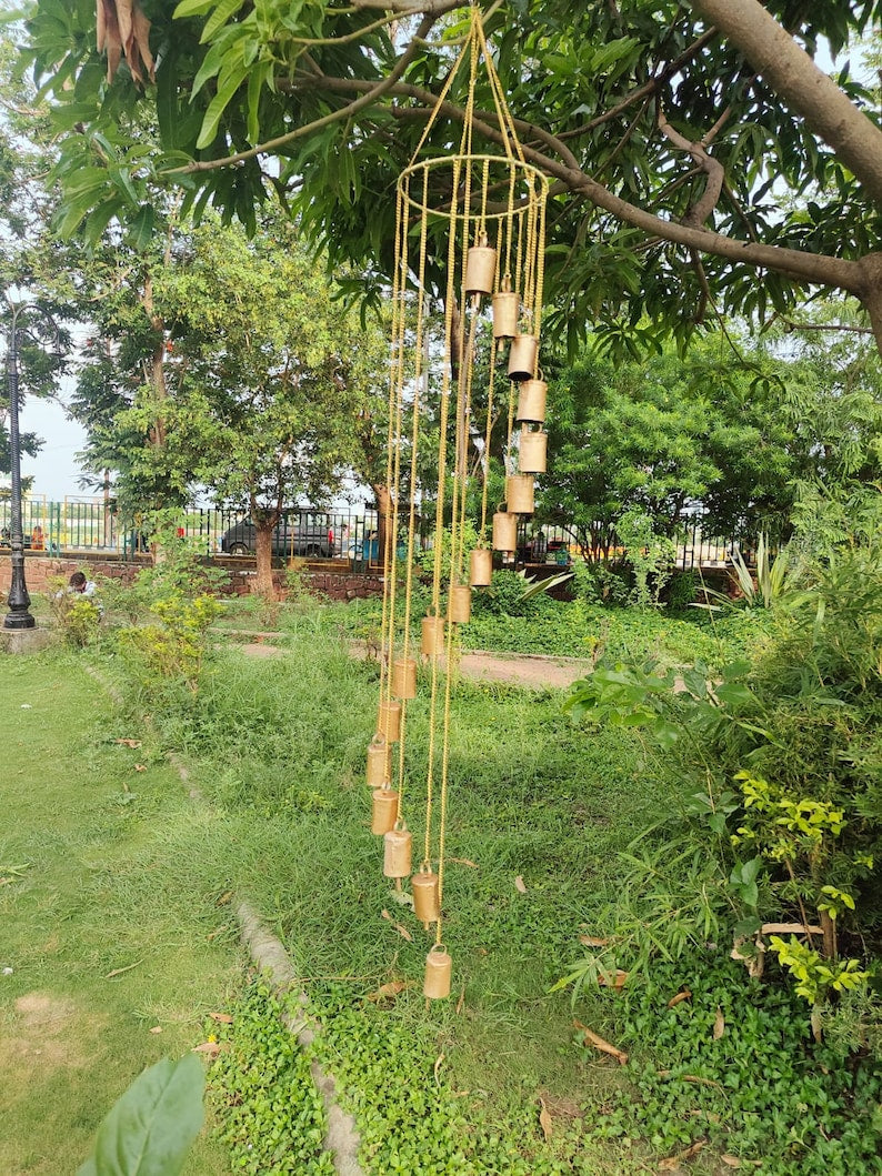 Handcrafted Metal Wind Chime | Natural Hanging Home Décor