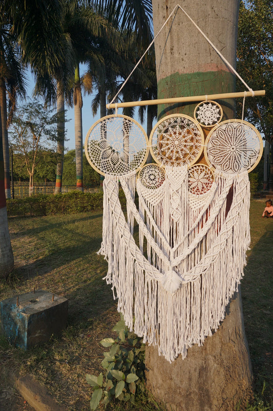 Handcrafted Macramé Dream Catcher Wall Hanging
