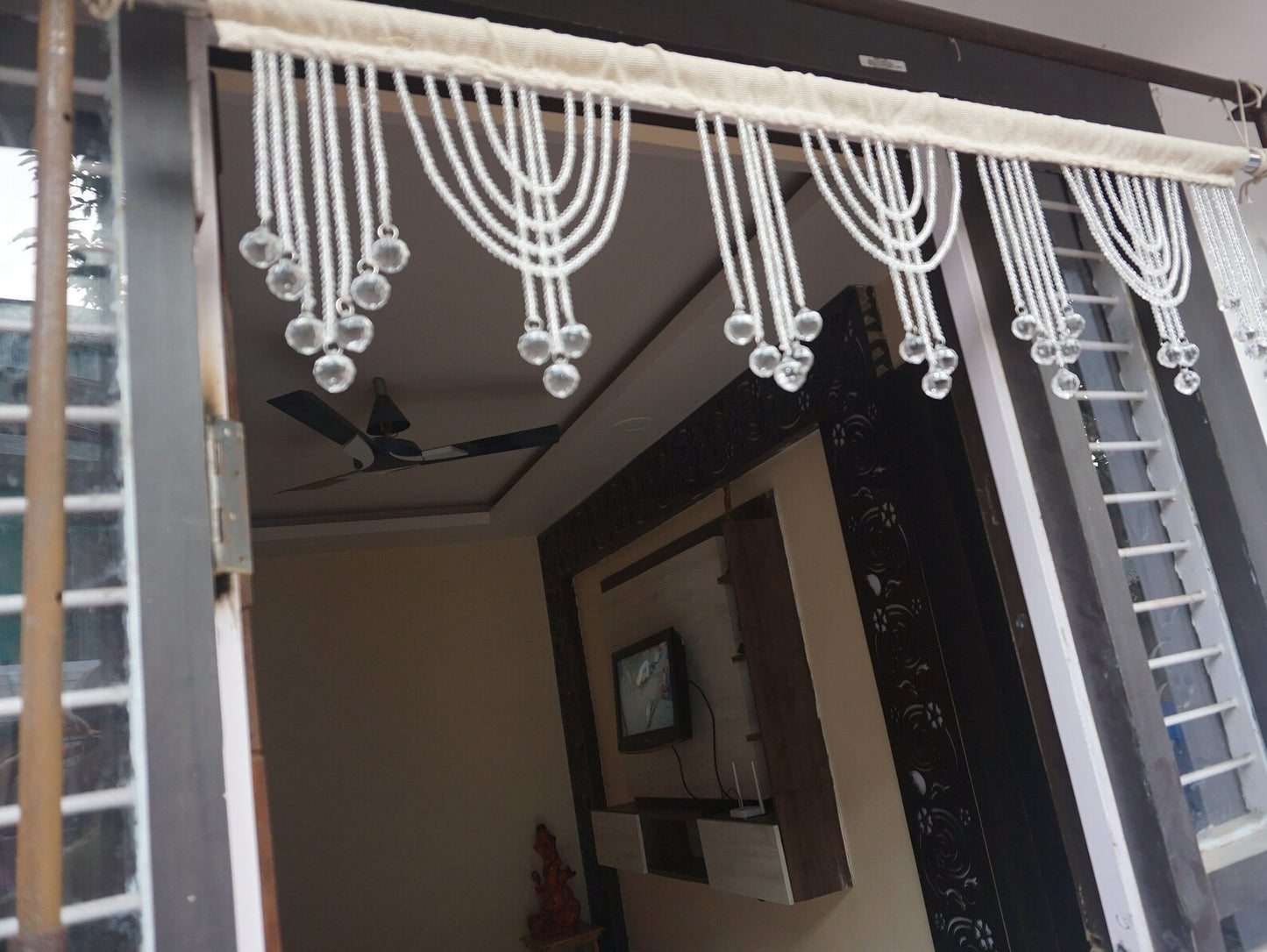 Beaded Valance Curtain – Decorative Door & Window Hanging