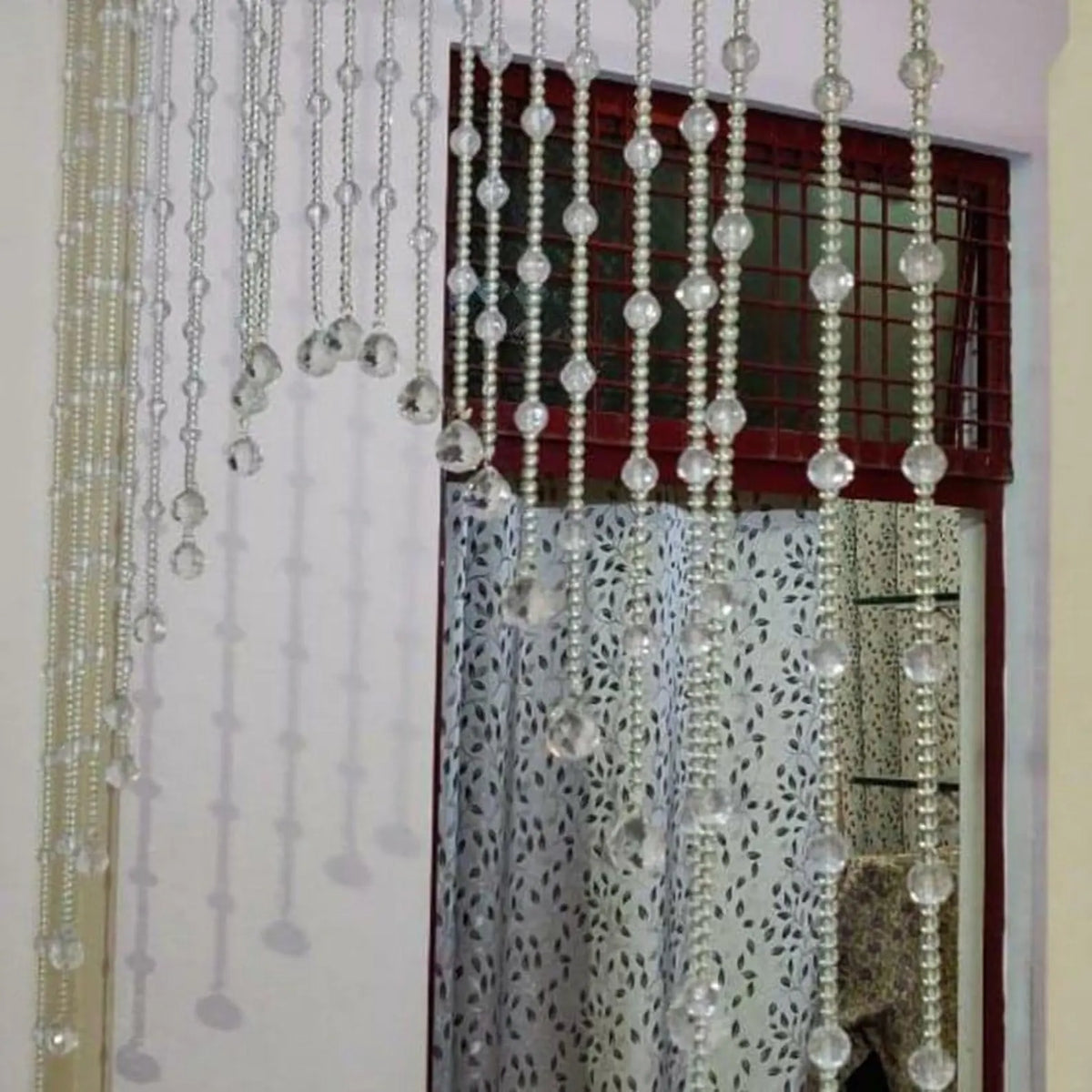 Arch Crystal Beaded Curtain – Elegant Door & Window Hanging Decor