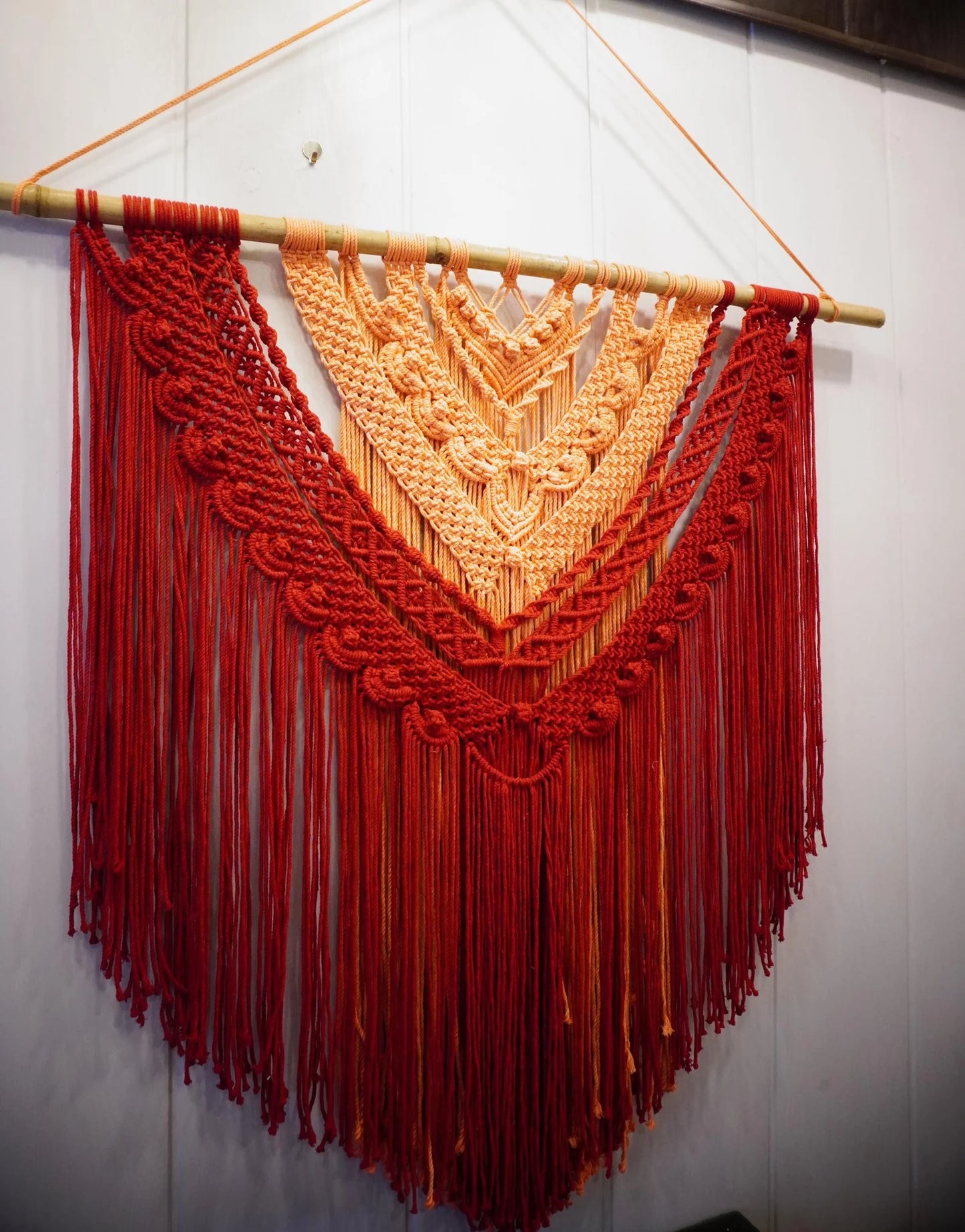 Handcrafted Two-Tone Macramé Wall Hanging