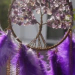Amethyst Tree of Life Dream Catcher Crystal Healing Wall Decor