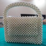 Handmade Ivory Pearl Beaded Bridal Handbag – Wedding Clutch Tote