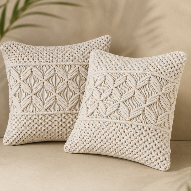 Macrame Cushion Cover