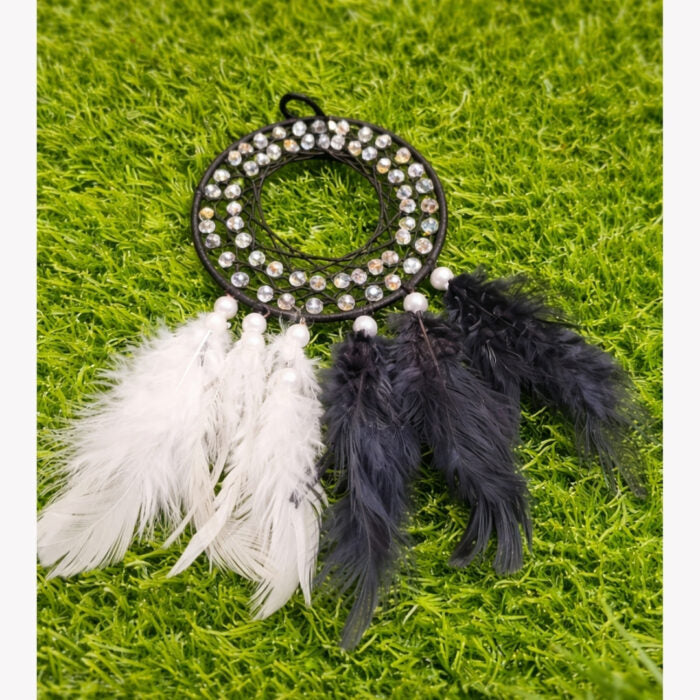 Handmade Dream Catcher Car Hanging Feather Rear View Mirror Charm