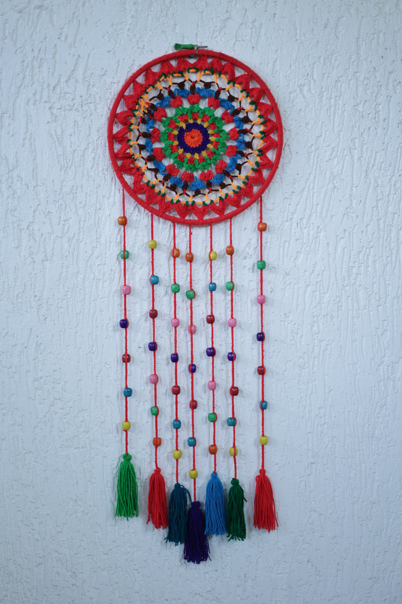 Large Crochet Dream Catcher Boho Wall Hanging Decor