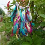 Handcrafted Multicolor Feather Dreamcatcher Boho Wall Hanging Decor