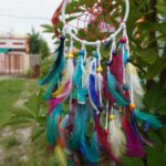 Handcrafted Multicolor Feather Dreamcatcher Boho Wall Hanging Decor