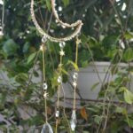 Handcrafted Moon & Star Crystal Suncatcher Gold Hanging Decor