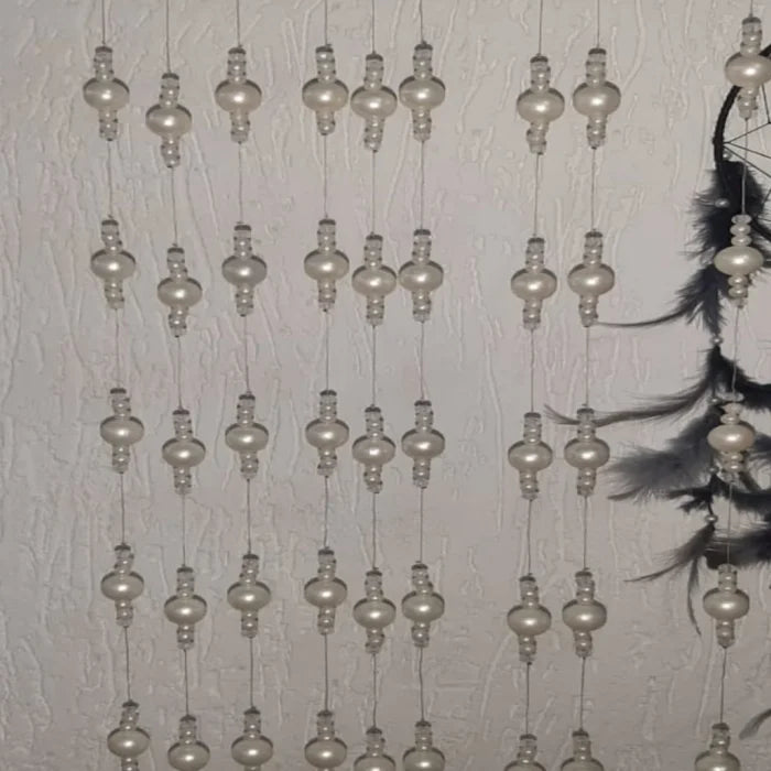 Pearl Beaded Curtain – Elegant Hanging Decor for Doorways & Windows