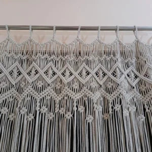 Macramé Curtain – Boho Window Valance & Wedding Backdrop