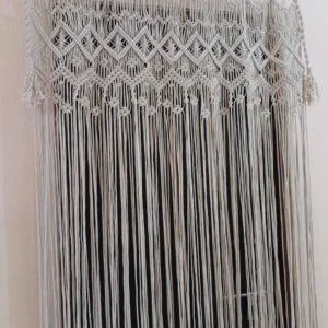 Macramé Curtain – Boho Window Valance & Wedding Backdrop