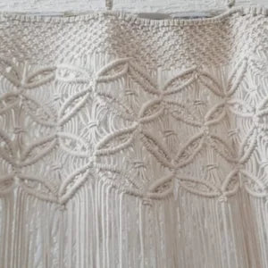 Macramé Curtain – Boho Window Valance for Home Decor