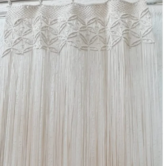 Macramé Curtain – Boho Window Valance for Home Decor