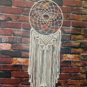 Beautiful White Macramé Dream Catcher Boho Wall Hanging Decor