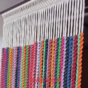 Handmade Macramé Door Hanging – Boho Curtain Decor