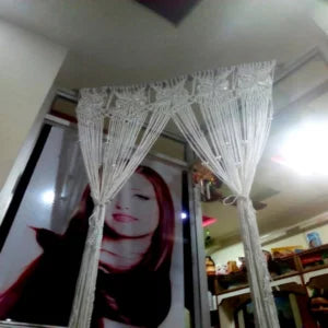 Macramé Door Curtain – Boho Handwoven Doorway Decor