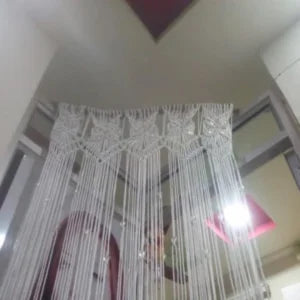Macramé Door Curtain – Boho Handwoven Doorway Decor
