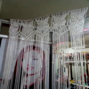 Macramé Door Curtain – Boho Handwoven Doorway Decor