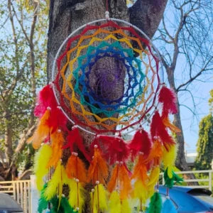 Large Feather Dream Catcher Boho Wall Hanging Decor