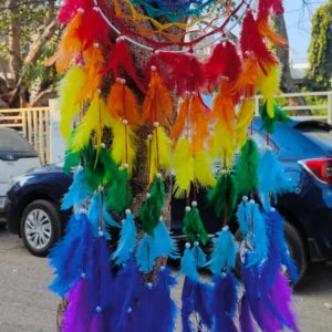 Large Feather Dream Catcher Boho Wall Hanging Decor