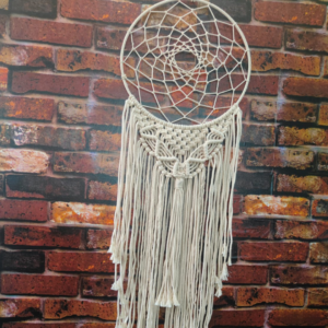Beautiful White Macramé Dream Catcher Boho Wall Hanging Decor