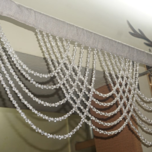 Acrylic Beaded Valance Curtain – Decorative Door & Window Hanging