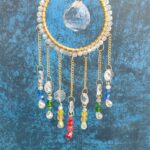 Handcrafted Crystal Suncatcher Ring – Multicolor Beaded Hanging Decor
