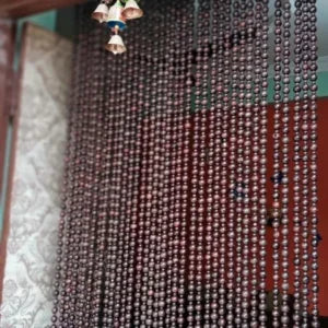 Wooden Beaded Curtain – Handcrafted Door & Window Hanging Decor