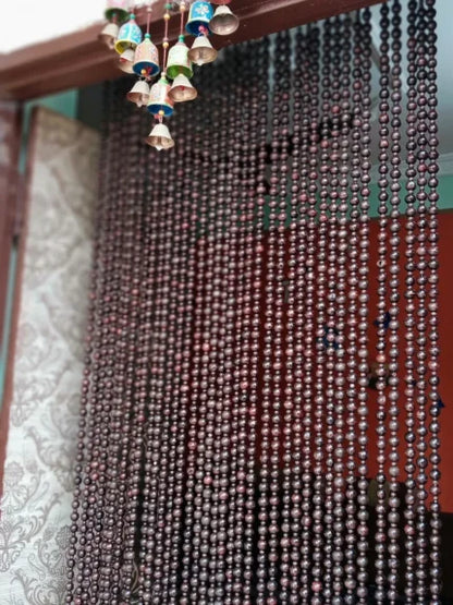 Wooden Beaded Curtain – Handcrafted Door & Window Hanging Decor
