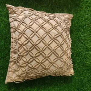 Set of 2 Macramé Cushion Covers Boho Throw Pillow Covers