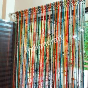Multicolor Macramé Curtain – Bohemian Window Treatment Decor