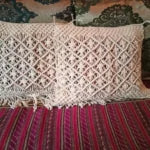 Set of 2 Macramé Boho Cushion Covers Knitted Decorative Pillow Covers