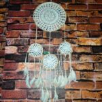 Handcrafted White Feather Dream Catcher Boho Wall Hanging Decor