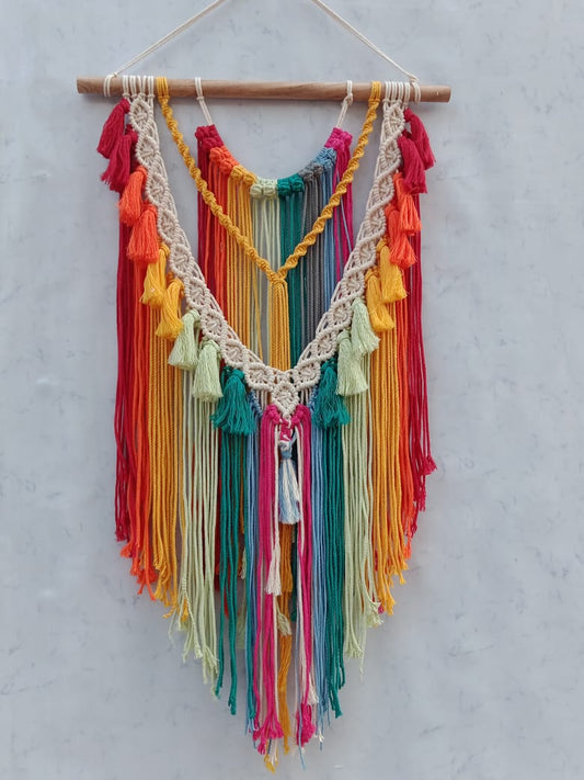 Handcrafted Colorful Macramé Wall Hanging