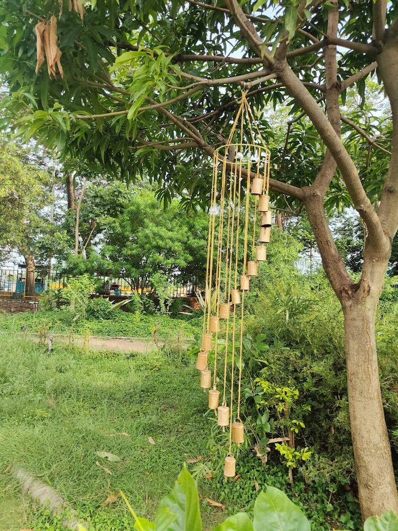 Handcrafted Metal Wind Chime | Natural Hanging Home Décor