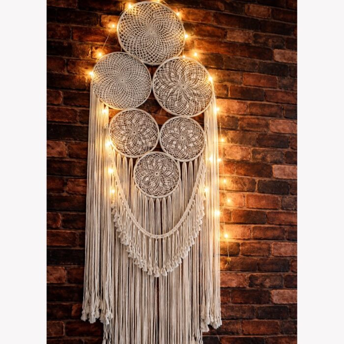 Large Handcrafted Macramé Dream Catcher Boho Wall Hanging Decor