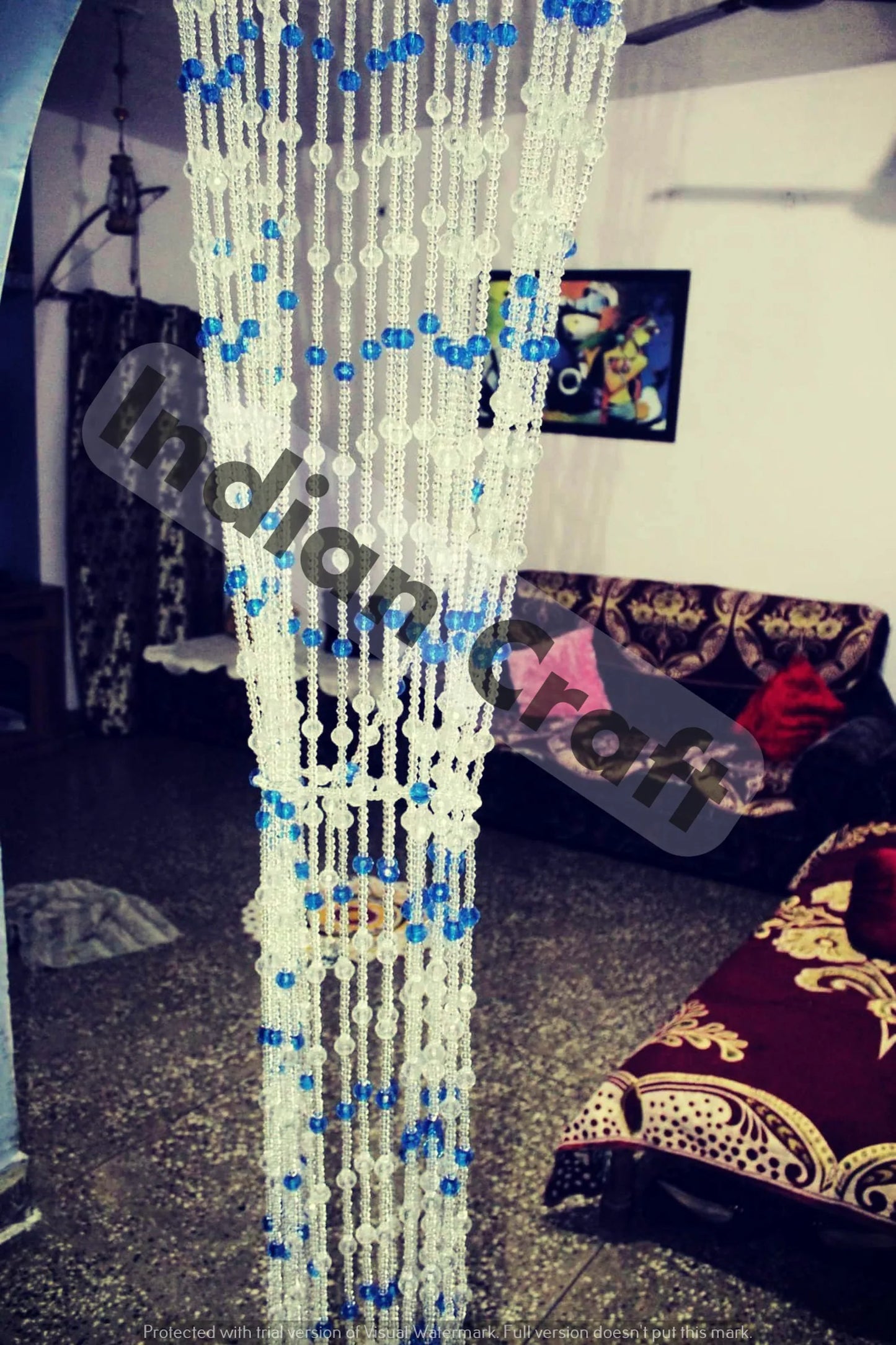Crystal Beaded Curtain – Glass Bead Door & Window Hanging Decor