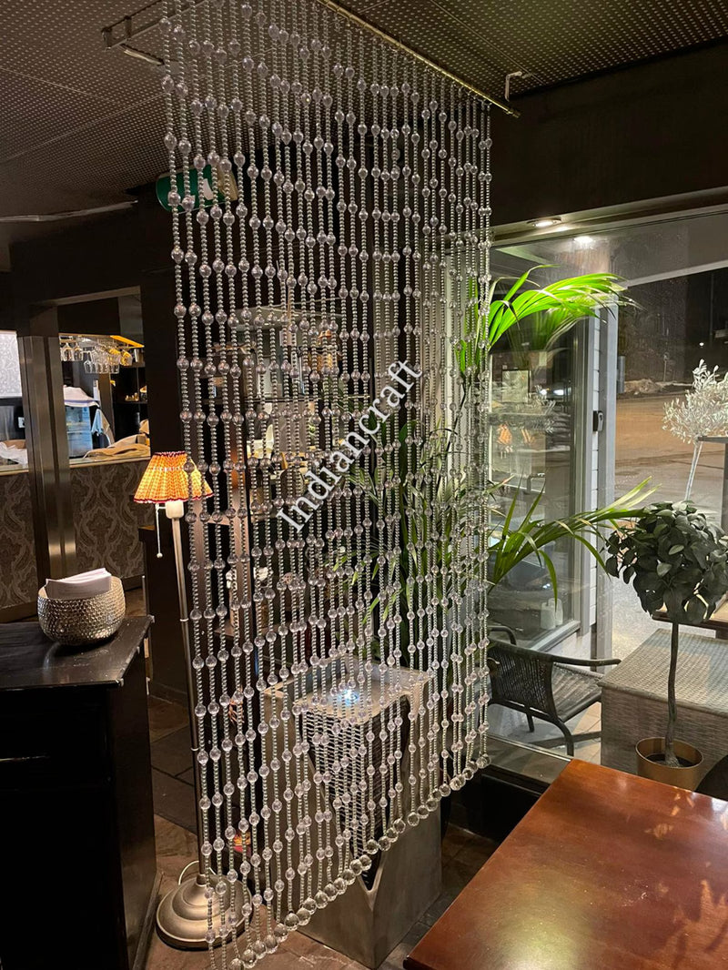 Crystal Glass Beaded Curtain – Elegant Door & Window Hanging Decor