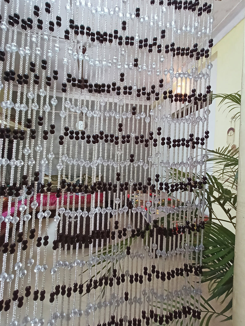 Crystal & Acrylic Beaded Door Curtain – Elegant Hanging Decor