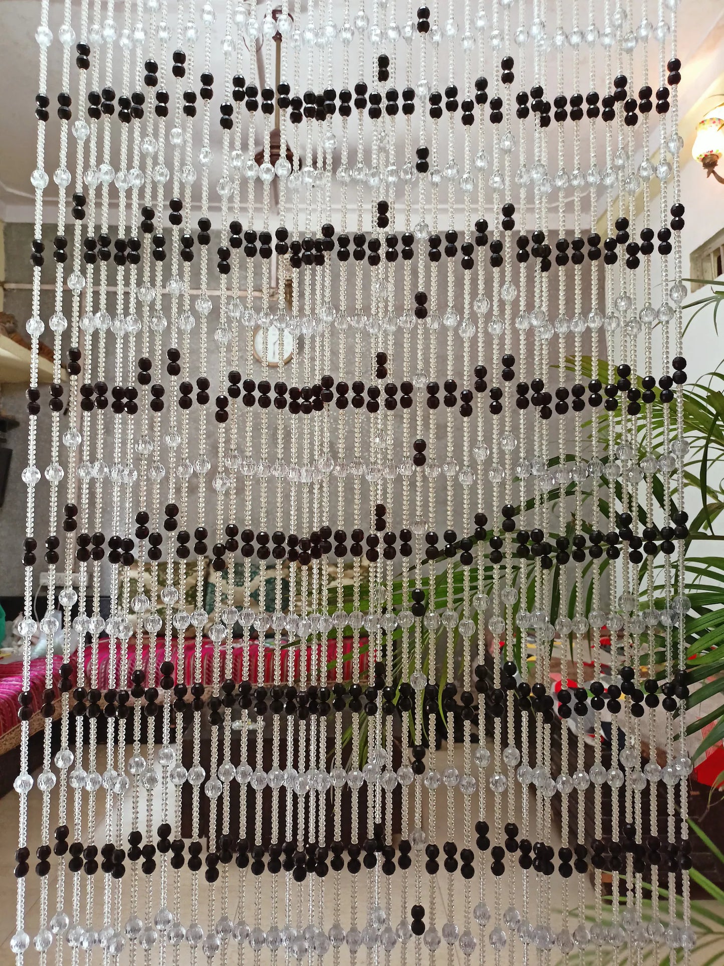 Crystal & Acrylic Beaded Door Curtain – Elegant Hanging Decor