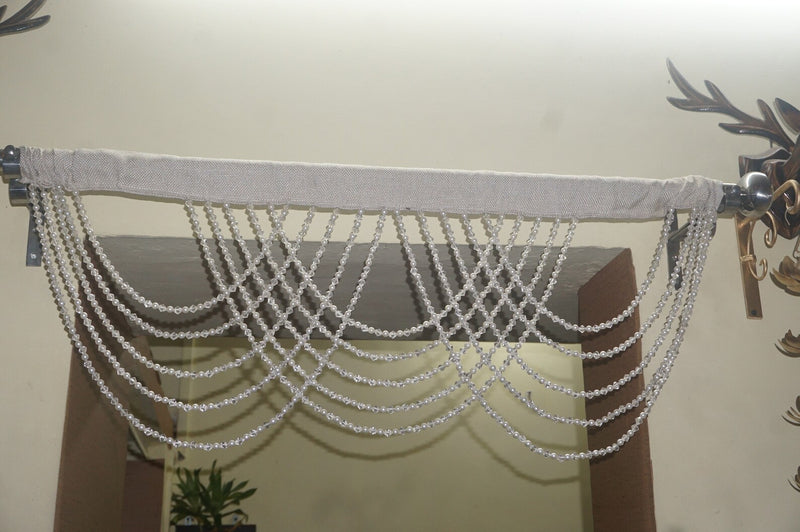 Acrylic Beaded Valance Curtain – Decorative Door & Window Hanging