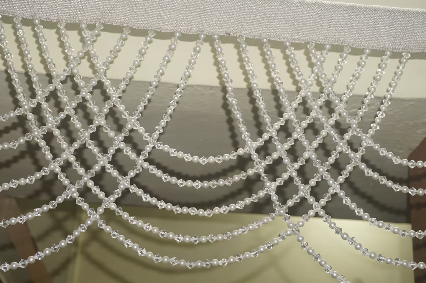Acrylic Beaded Valance Curtain – Decorative Door & Window Hanging