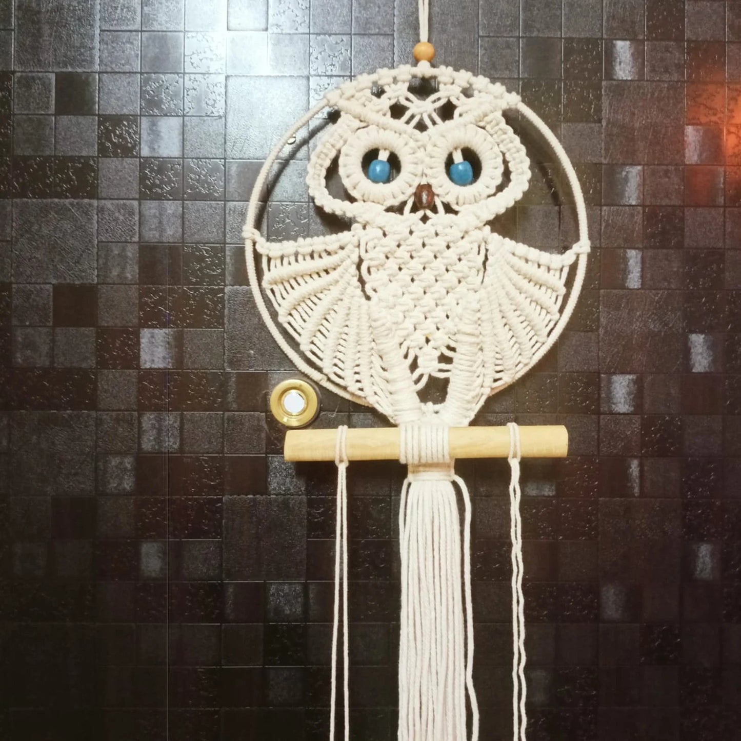 Handcrafted Macramé Owl Wall Hanging
