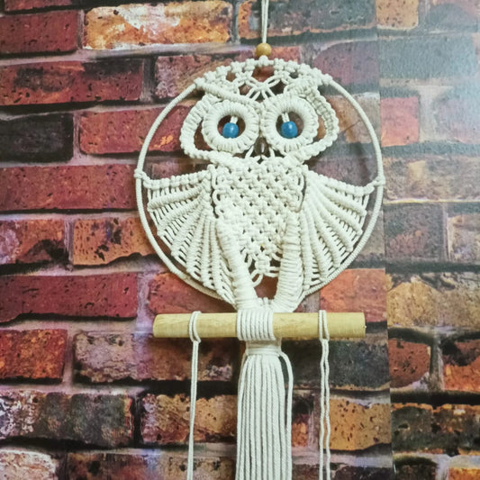 Handcrafted Macramé Owl Wall Hanging