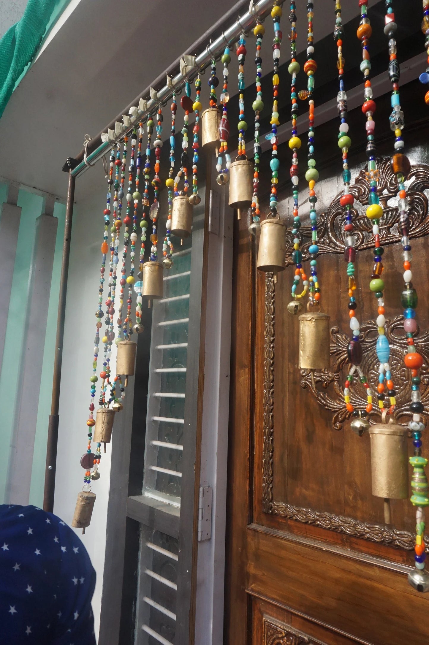 Bohemian Glass Beaded Curtain – Decorative Door & Window Hanging